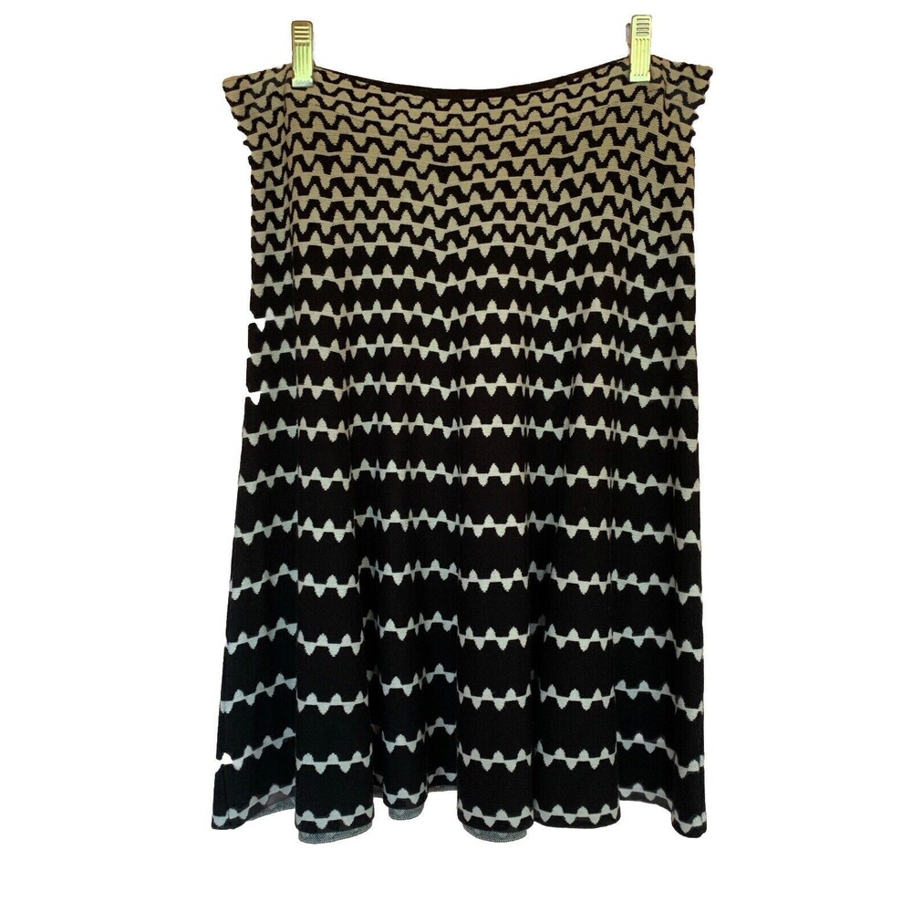 Roz & Ali Stretch Knit Skirt Medium Fit & Flare Career Wear Office